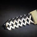 Lot 186 - Vintage Accordion-Style Expandable Wall-Mount Tie Rack with 12 Hooks, 9-1/2" L