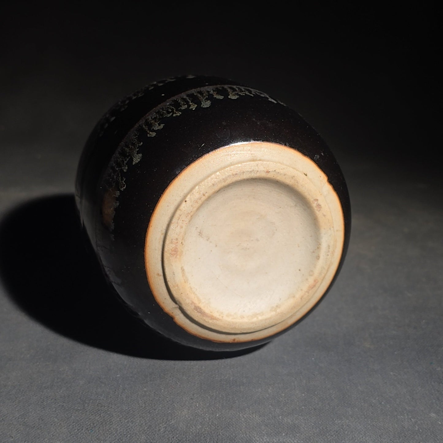 Trio of Vintage Pottery Vessels including Mata Ortiz Olla Signed Miguel Lopez, Black Ovoid Vase with White Drip Bands, and Mesoamerican-Style Reproduction Vessel