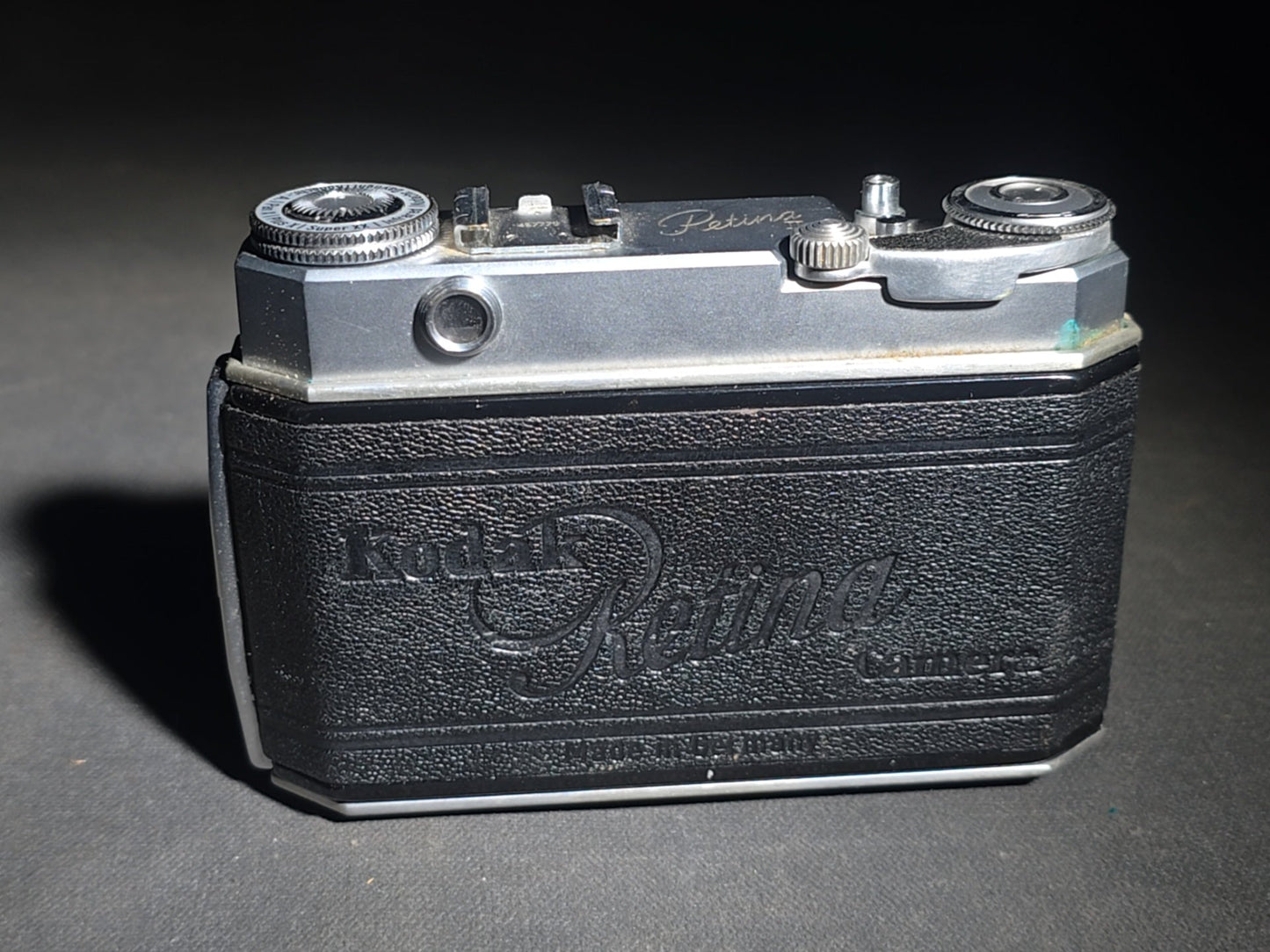 Vintage Kodak Retina 35mm Folding Camera with Schneider-Kreuznach Retina-Xenon f:2/50mm Lens in Synchro-Compur Shutter and Leather Case, Made in Germany
