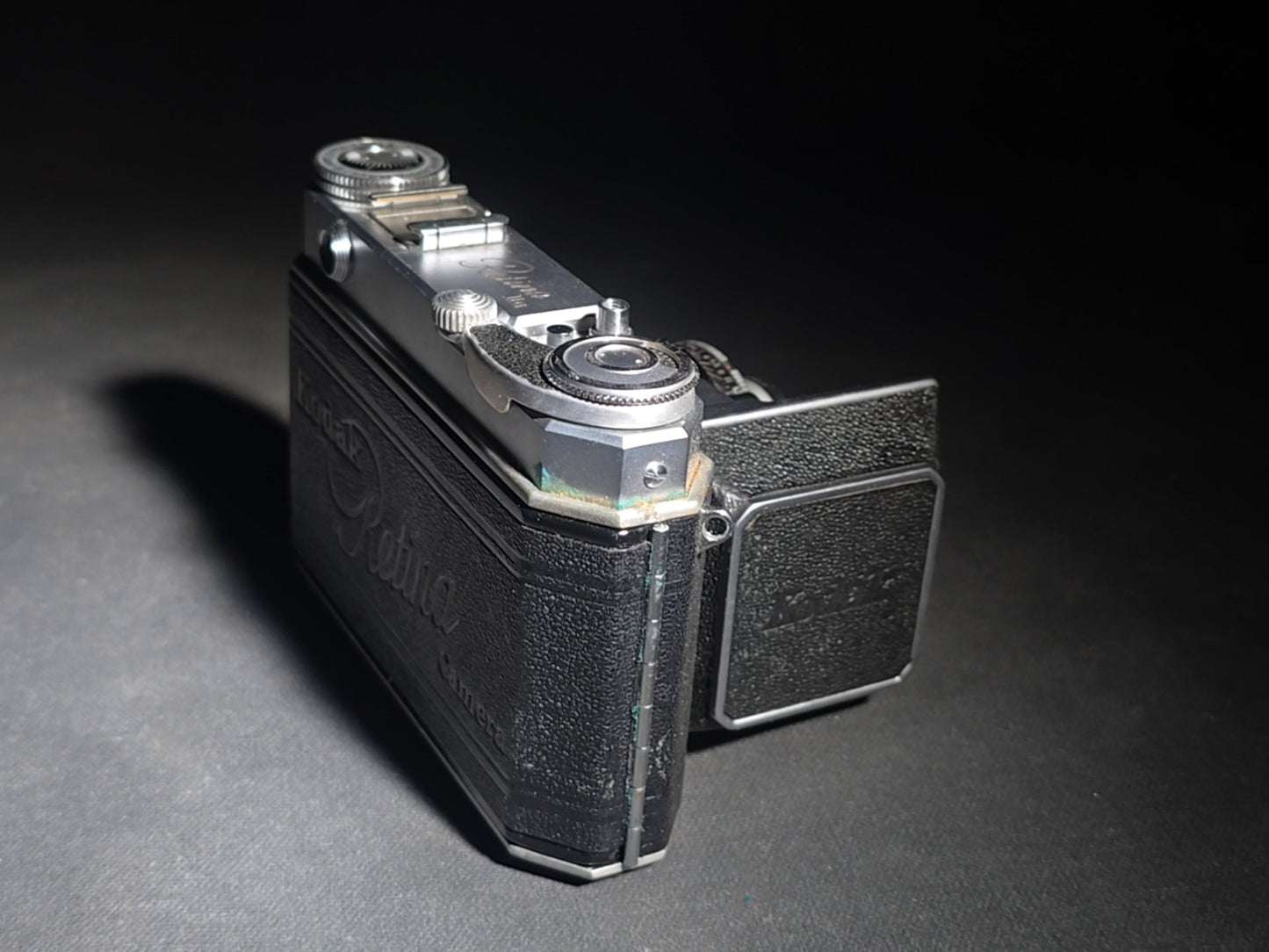 Vintage Kodak Retina 35mm Folding Camera with Schneider-Kreuznach Retina-Xenon f:2/50mm Lens in Synchro-Compur Shutter and Leather Case, Made in Germany