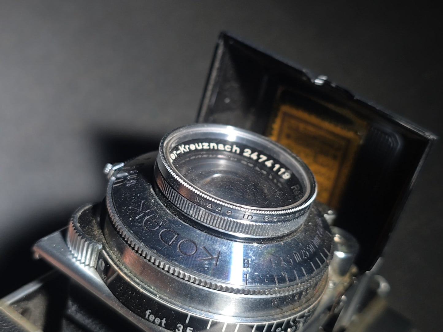 Vintage Kodak Retina 35mm Folding Camera with Schneider-Kreuznach Retina-Xenon f:2/50mm Lens in Synchro-Compur Shutter and Leather Case, Made in Germany