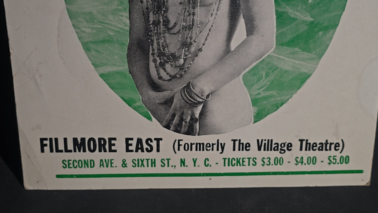 Vintage Janis Joplin / Big Brother & The Holding Company Concert Poster, Fillmore East, New York City, March 8, 1968, with Albert King and Tim Buckley
