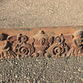 Lot 024 - Antique Cast Iron Fireplace Grate Front with Cherub and Urn Relief, 38-1/2" L x 6-1/8" H
