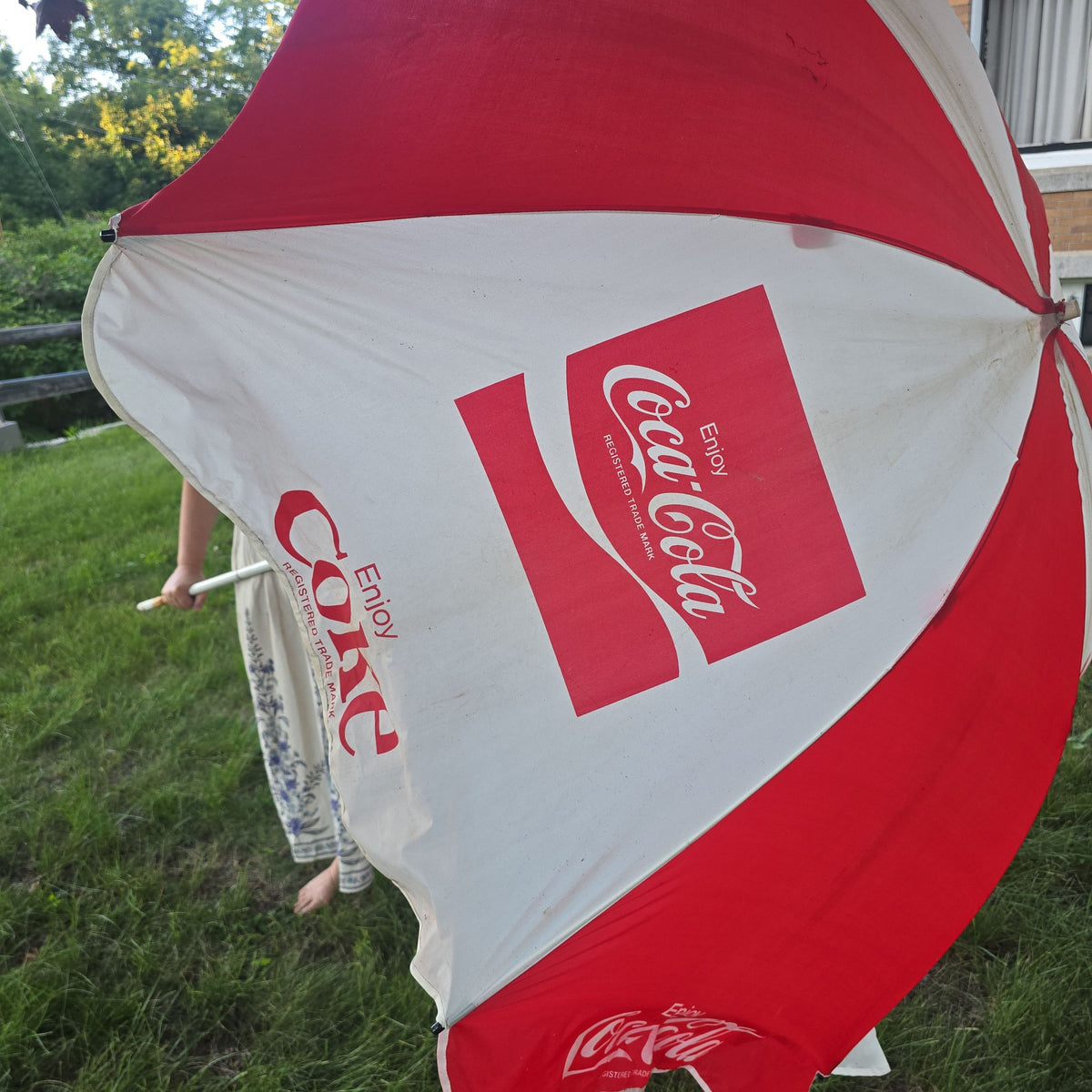 Vintage Coca-Cola Advertising Patio Umbrella