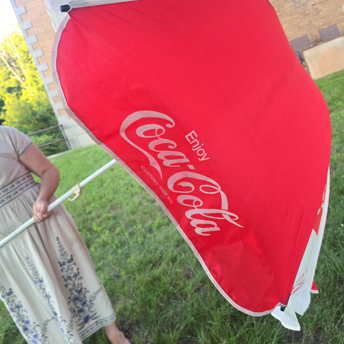 Vintage Coca-Cola Advertising Patio Umbrella