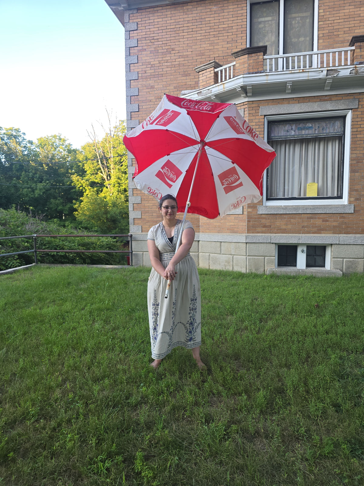 Vintage Coca-Cola Advertising Patio Umbrella