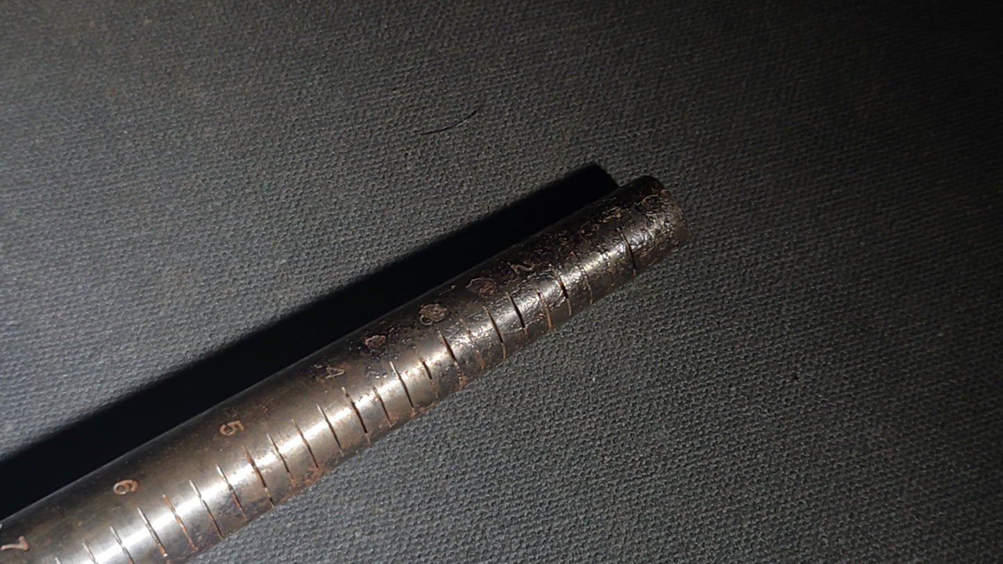 Vintage Steel Ring Mandrel Sizing Tool, Marked GFC/U.S.A.