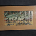 Lot 101 - Vintage Framed Chromolithograph Print After "Prairie Fire" By Blackbear Bosin (Kiowa/Comanche), 21-3/4" W x 14" H