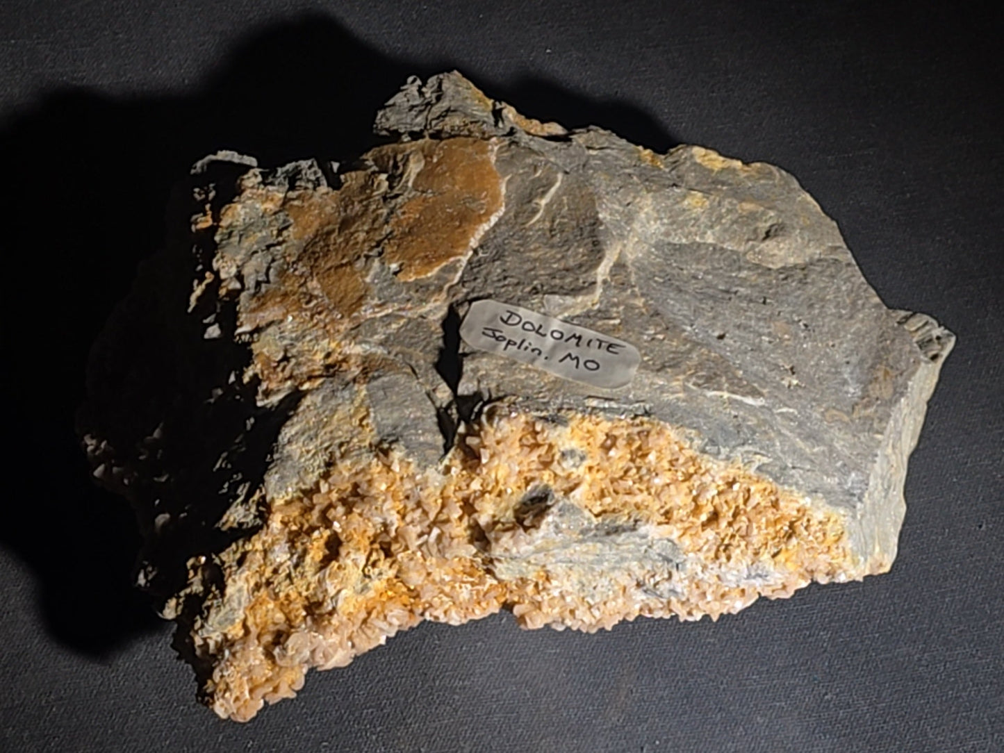Pair of Mineral Specimens including Dolomite from Joplin, Missouri and Natrolite from Weehawken Tunnel, New Jersey