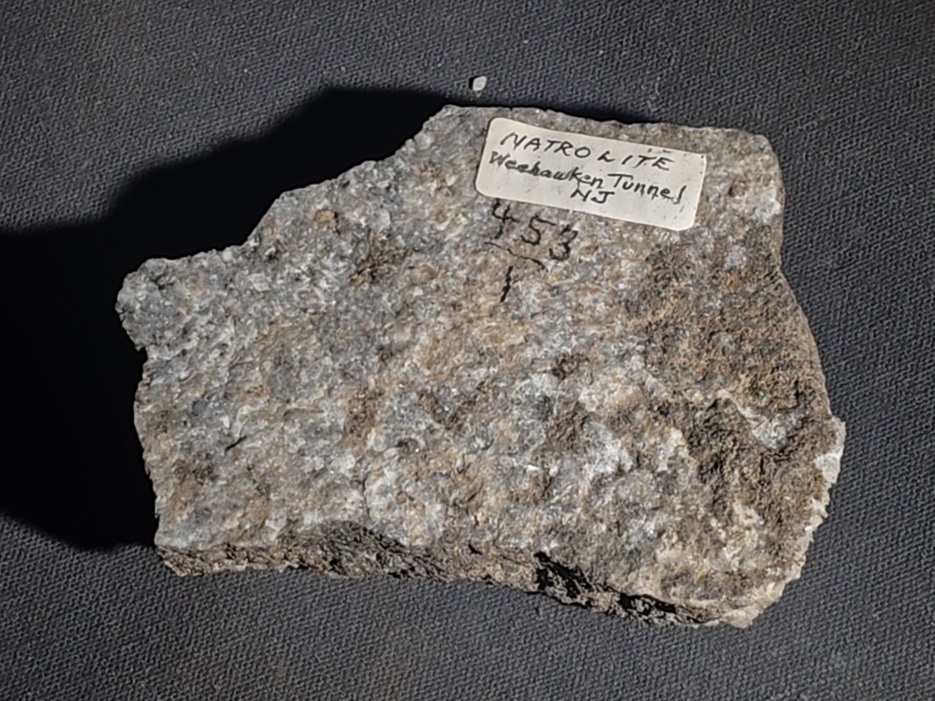 Pair of Mineral Specimens including Dolomite from Joplin, Missouri and Natrolite from Weehawken Tunnel, New Jersey
