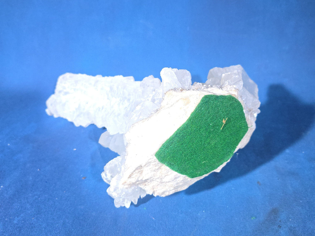 Large White Crystal Cluster Mineral Specimen with Tall Central Formation