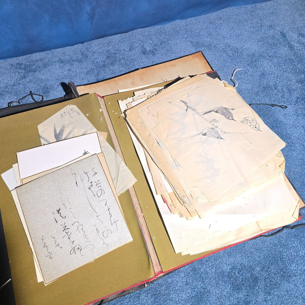 Vintage Japanese-Style Ink and Brush Art Portfolio by Toshiko Phipps, The Putney School, Vermont