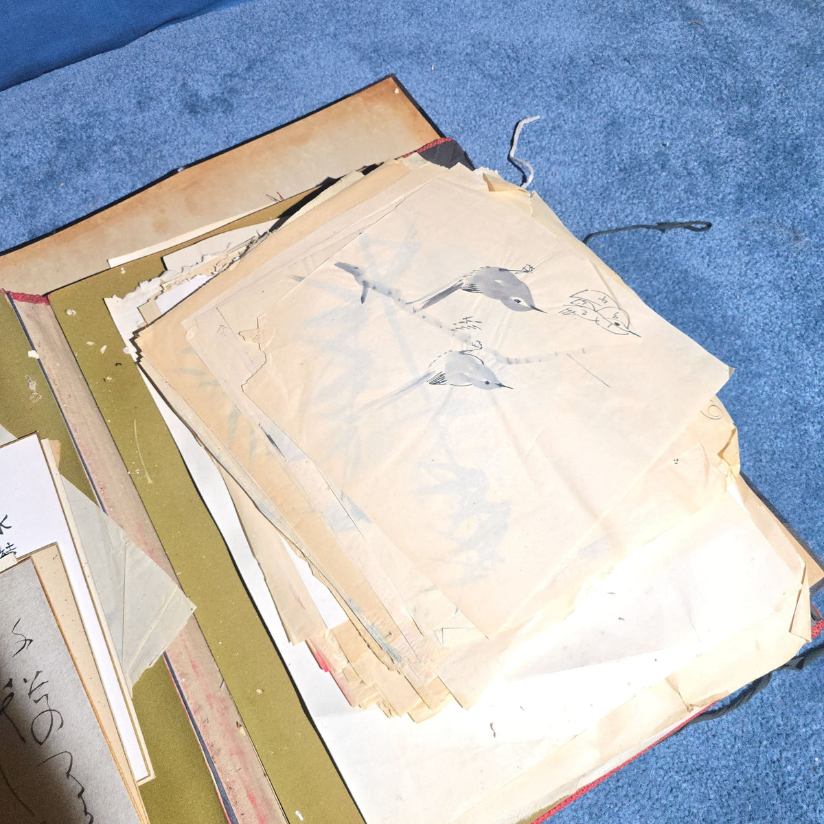 Vintage Japanese-Style Ink and Brush Art Portfolio by Toshiko Phipps, The Putney School, Vermont