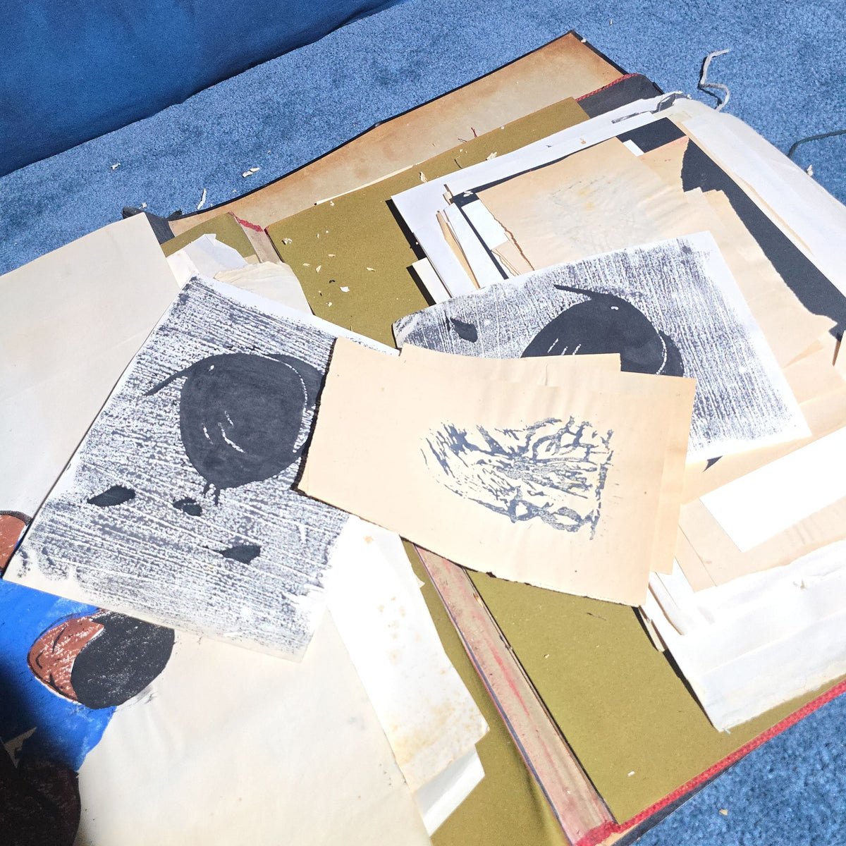 Vintage Japanese-Style Ink and Brush Art Portfolio by Toshiko Phipps, The Putney School, Vermont