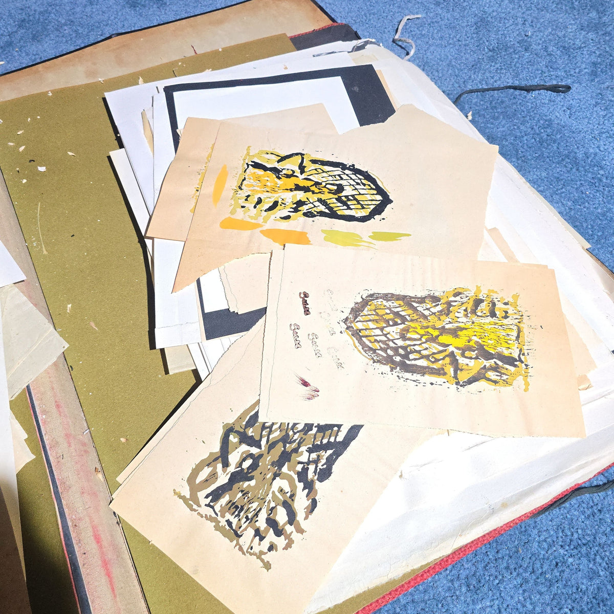 Vintage Japanese-Style Ink and Brush Art Portfolio by Toshiko Phipps, The Putney School, Vermont