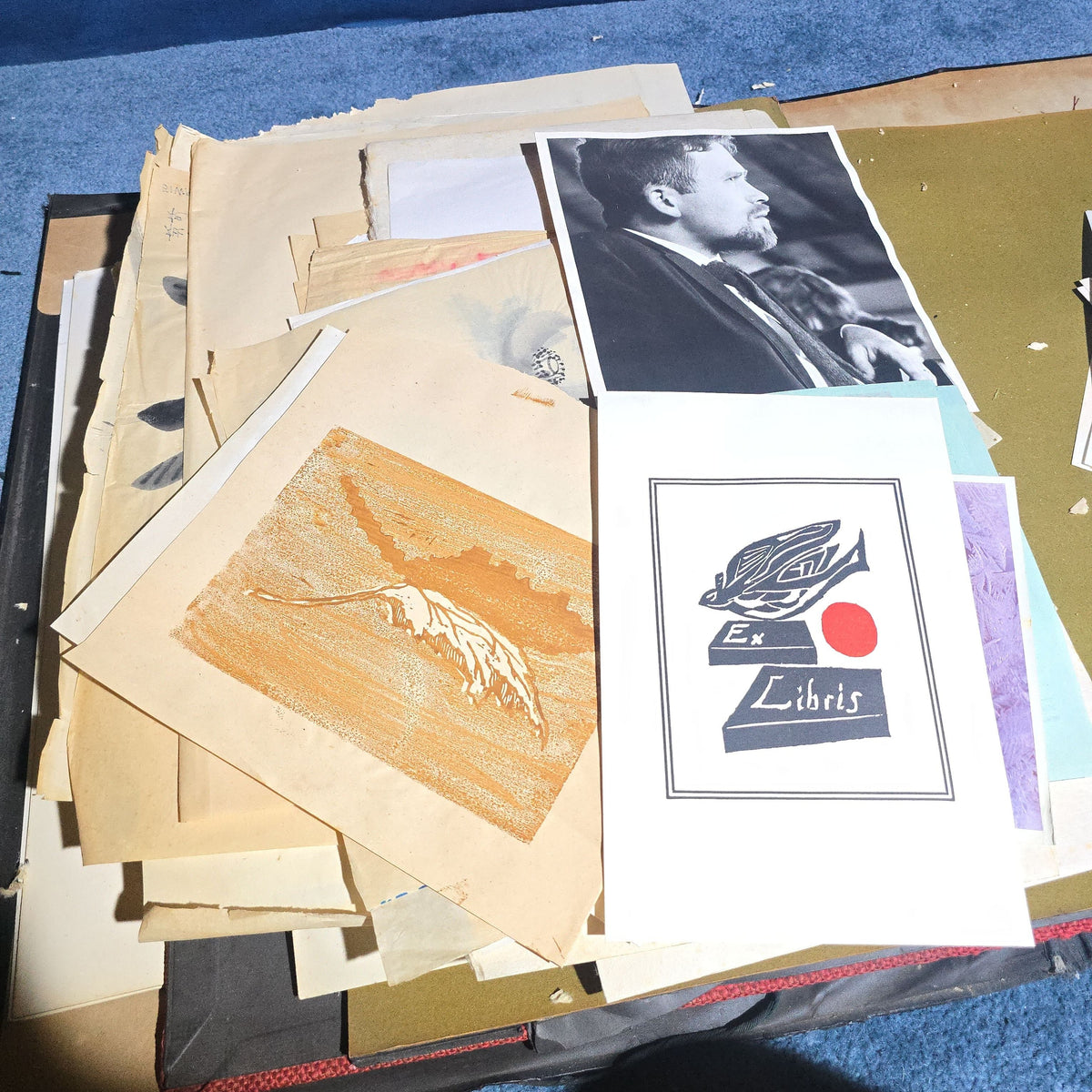 Vintage Japanese-Style Ink and Brush Art Portfolio by Toshiko Phipps, The Putney School, Vermont