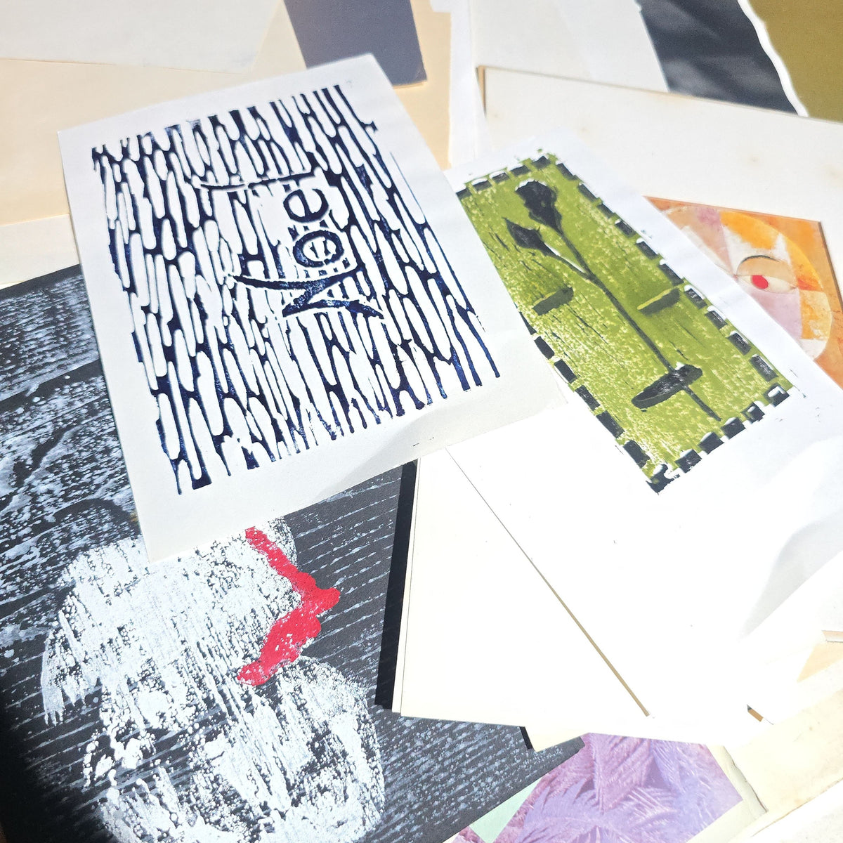 Vintage Japanese-Style Ink and Brush Art Portfolio by Toshiko Phipps, The Putney School, Vermont