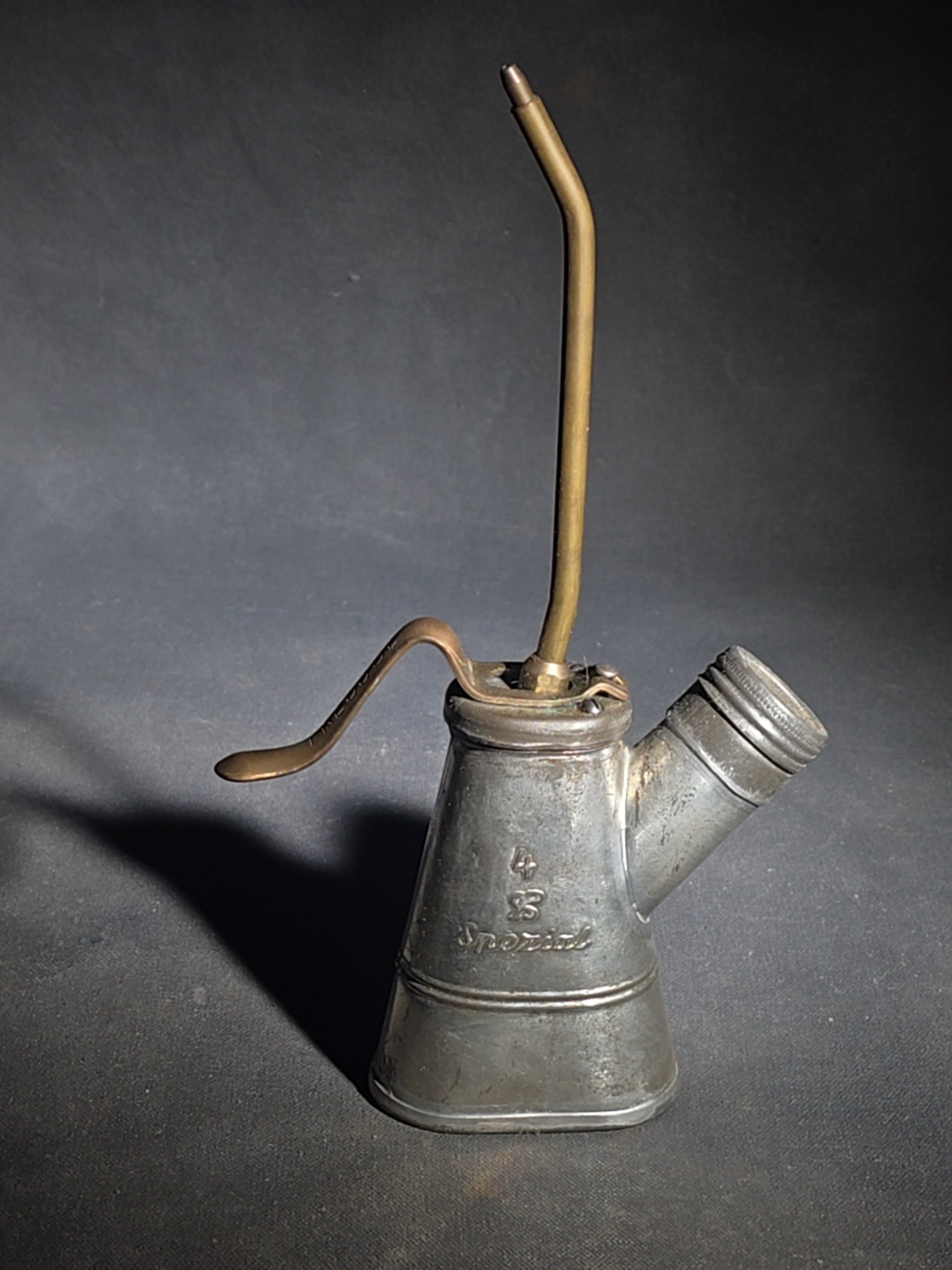 Vintage Pressol "4 B Special" Thumb Pump Oil Can with Brass Spout