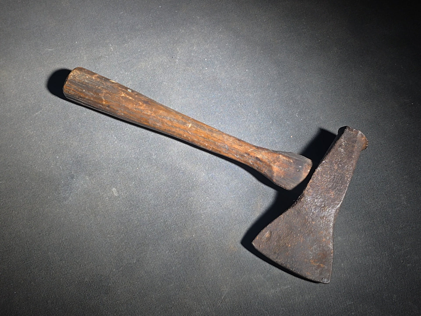 Pair of Antique Hand Tools including a Hatchet and a Small Cross Peen Hammer