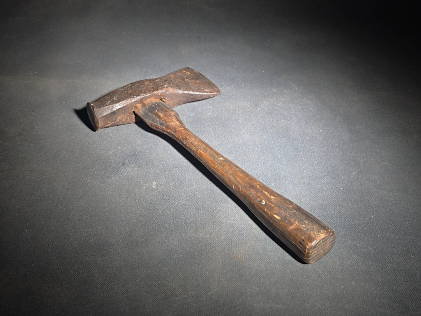 Pair of Antique Hand Tools including a Hatchet and a Small Cross Peen Hammer