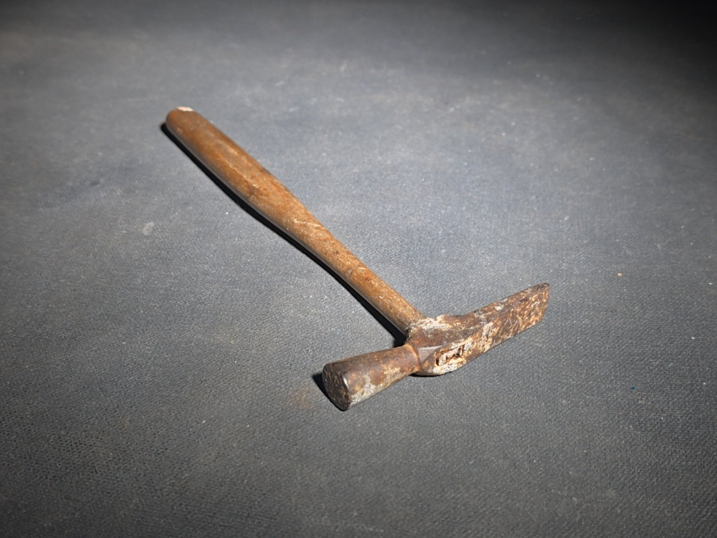 Pair of Antique Hand Tools including a Hatchet and a Small Cross Peen Hammer