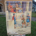 Lot 086 - Vintage "The Colored Lesson Picture Roll" Sunday School Teaching Scroll, Fourth Quarter 1932, Published by David C. Cook Publishing Company, Elgin, Illinois, 24-1/2" W x 34-3/8" H
