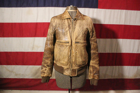 Adam Spencer Brown Leather Jacket, Size 38