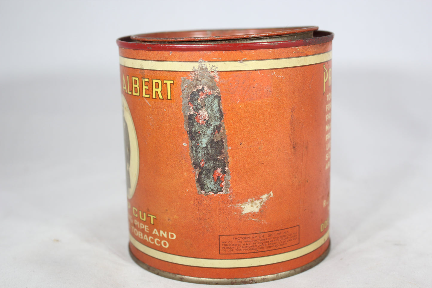Prince Albert Crimp Cut Tobacco Round Tin Can
