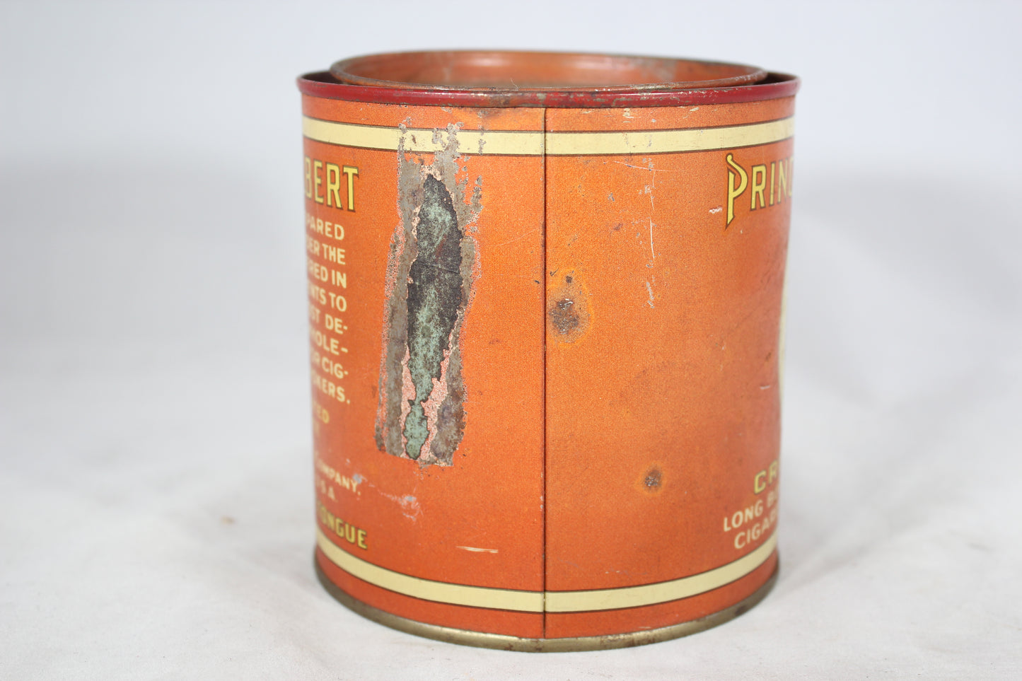 Prince Albert Crimp Cut Tobacco Round Tin Can