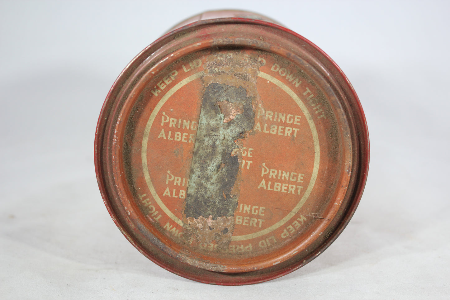 Prince Albert Crimp Cut Tobacco Round Tin Can