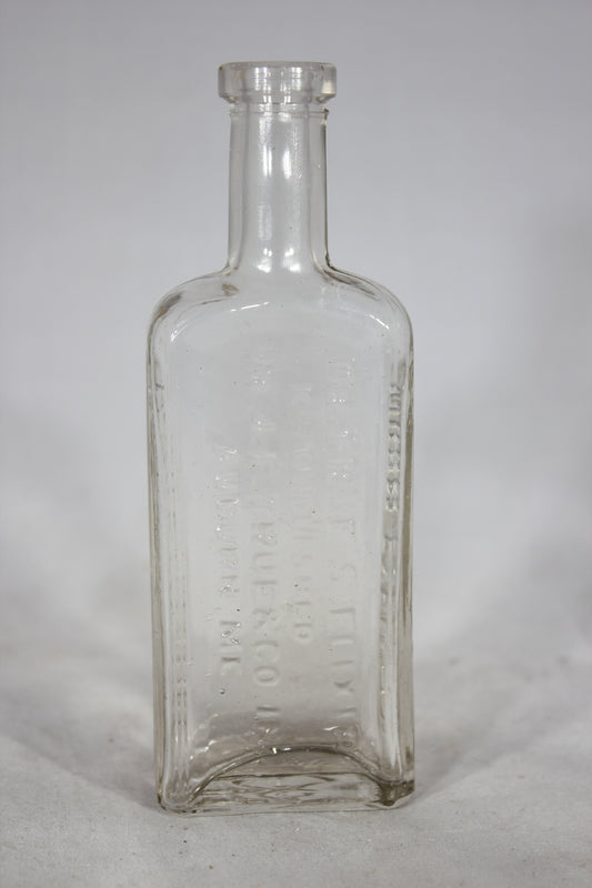 Dr. True's Elixir Family Laxative and Worm Expeller Glass Apothecary Bottle