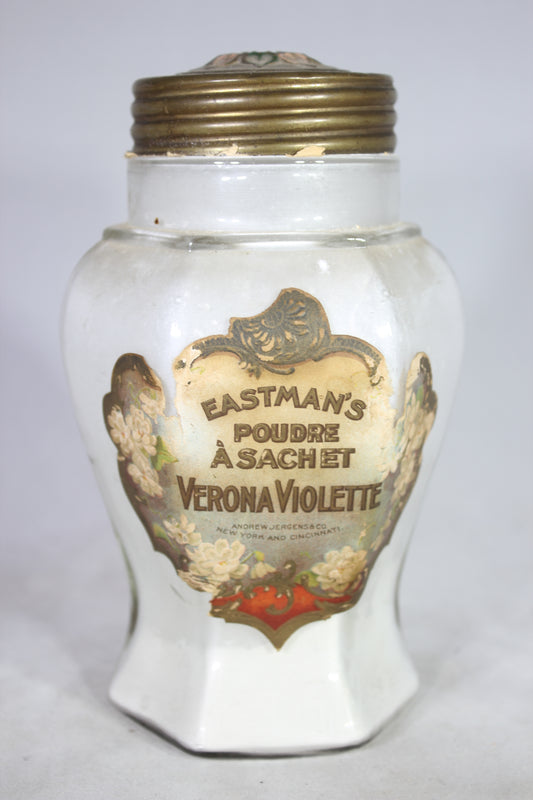 Eastman's Verona Violette Antique Glass Powder Jar