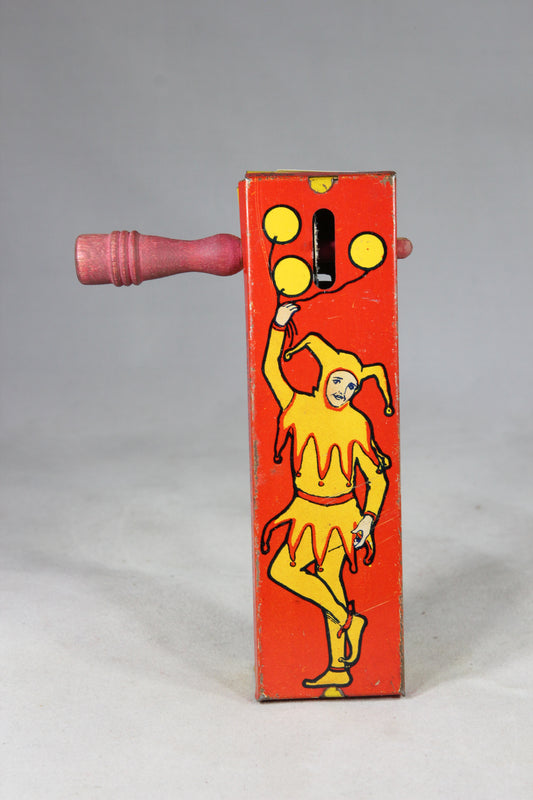 Jester Noisemaker Tin-Lithograph Toy by Kirchhof of Newark, NJ, 1927
