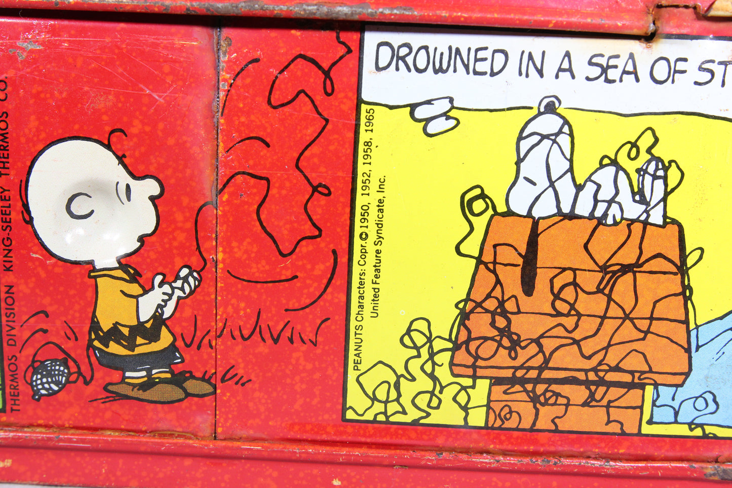 Peanuts Thermos Brand Metal Lunchbox with Thermos, 1965