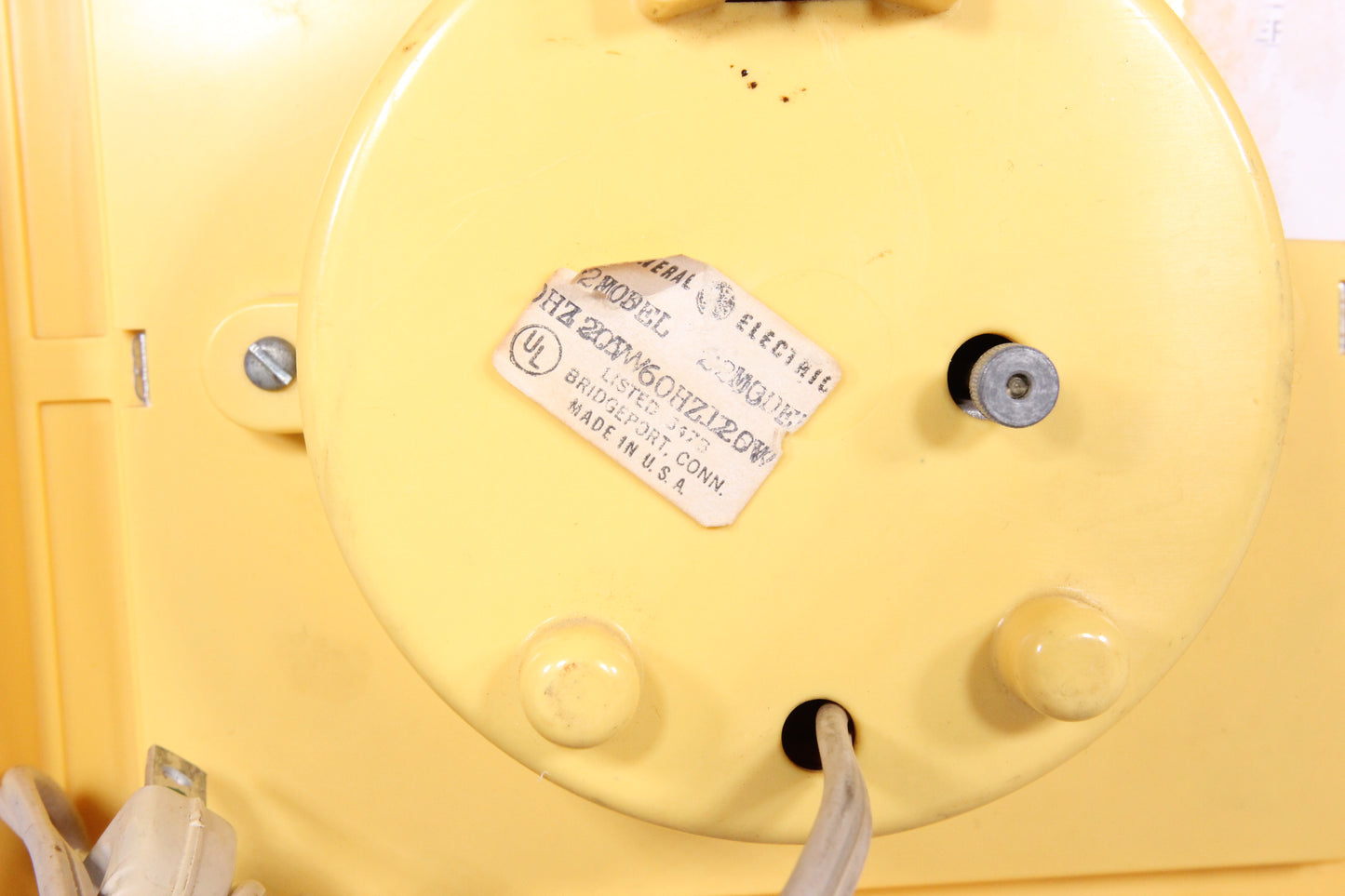 General Electric Yellow Electric Kitchen Wall Clock