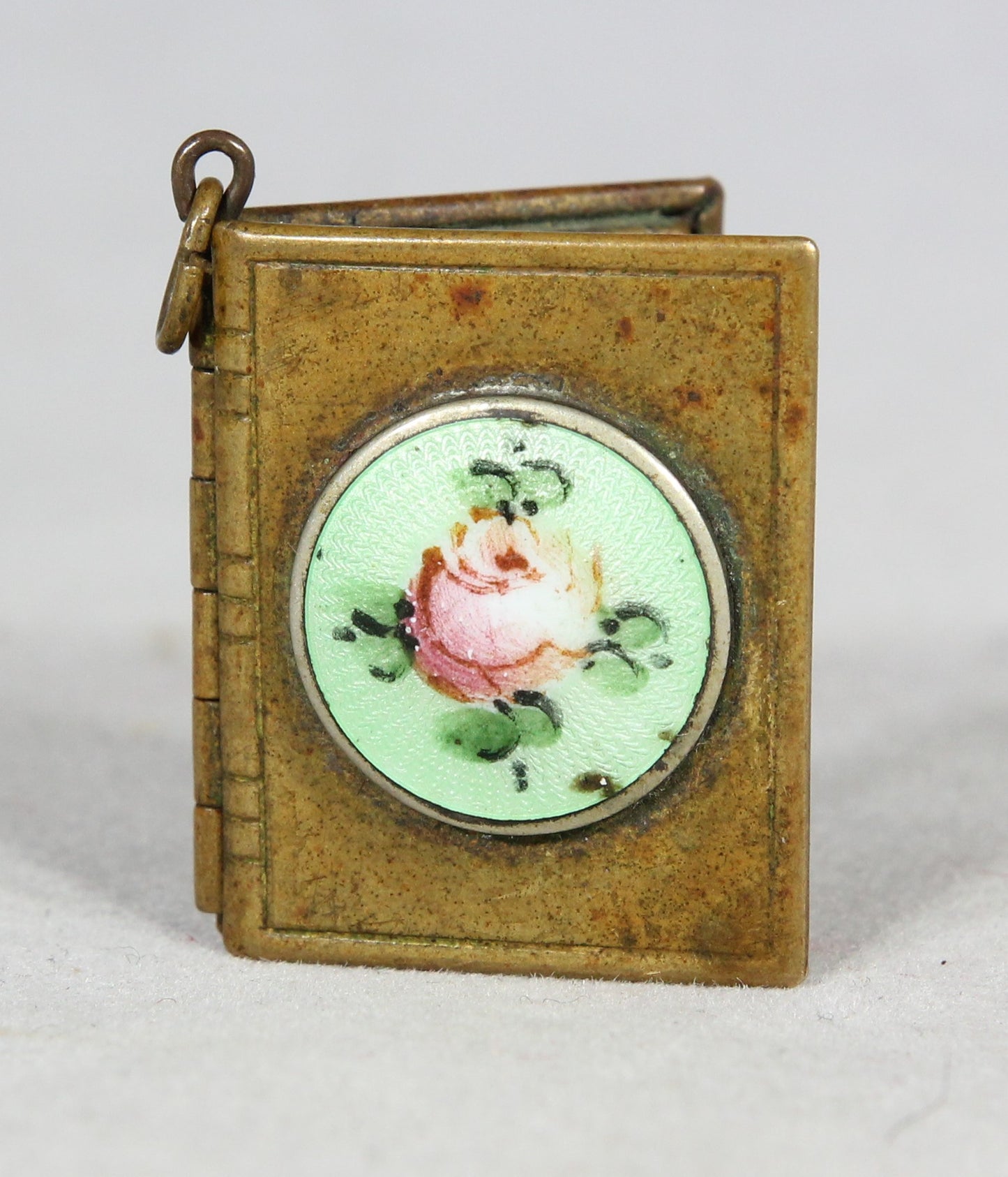 Brass Mourning Locket with Human Hair