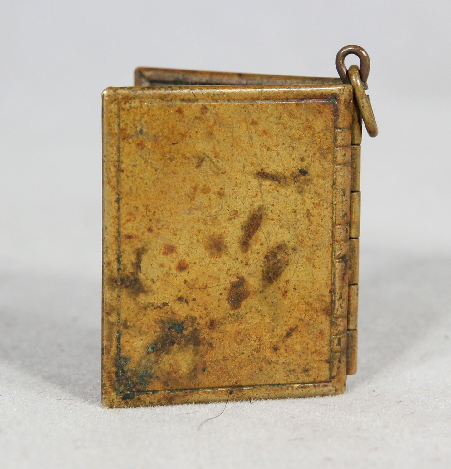 Brass Mourning Locket with Human Hair