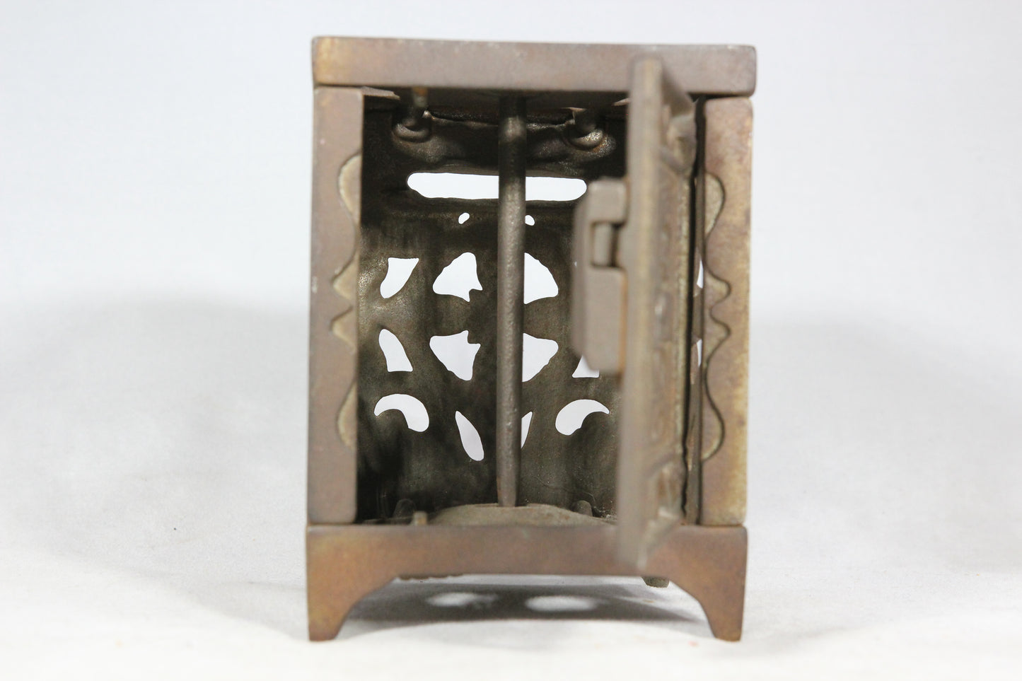 Antique Cast Iron Safe Coin Bank, 1896