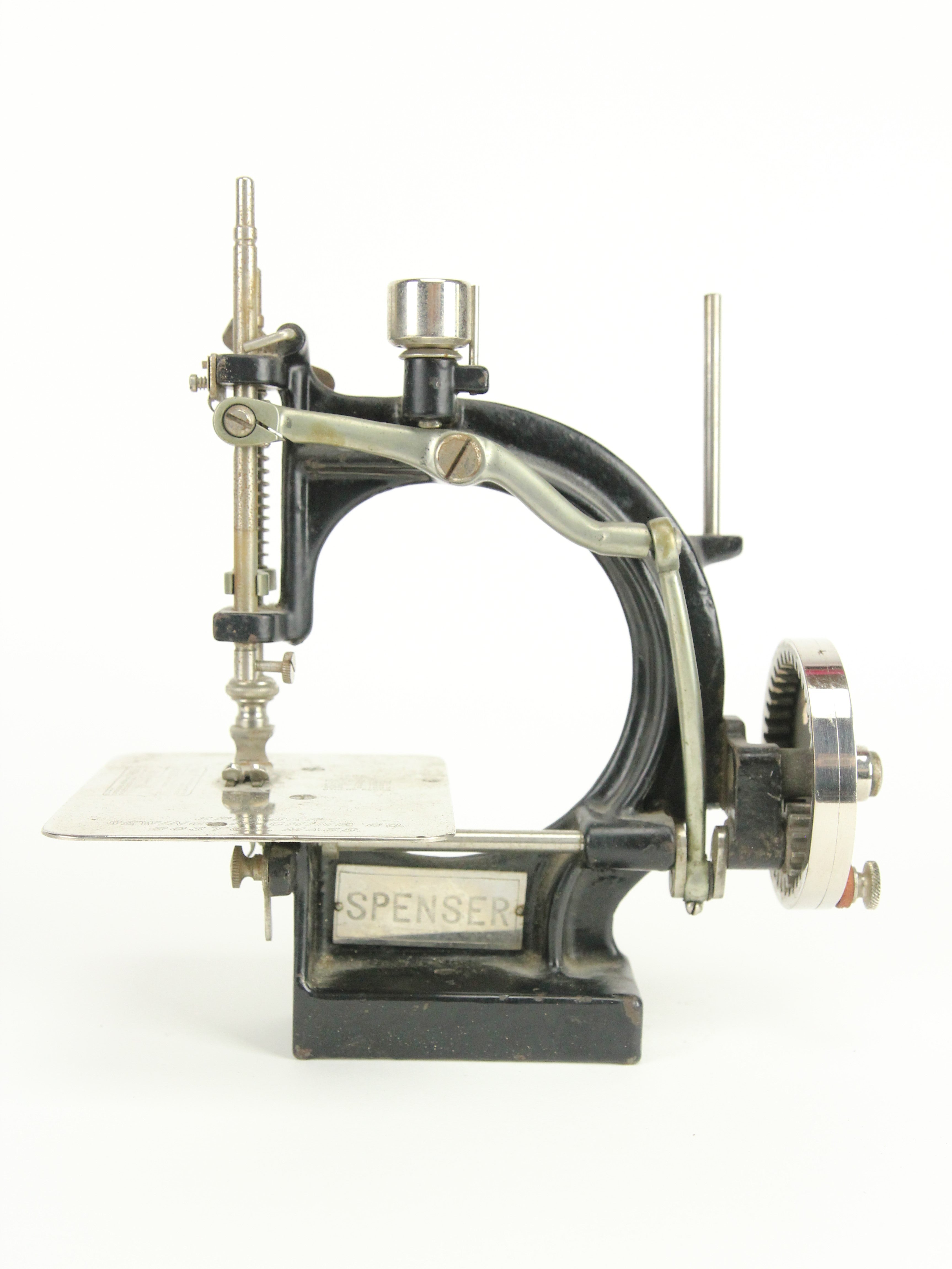 Antique Spenser Miniature Sewing Machine, Boston, Mass - Patented 1902 ...