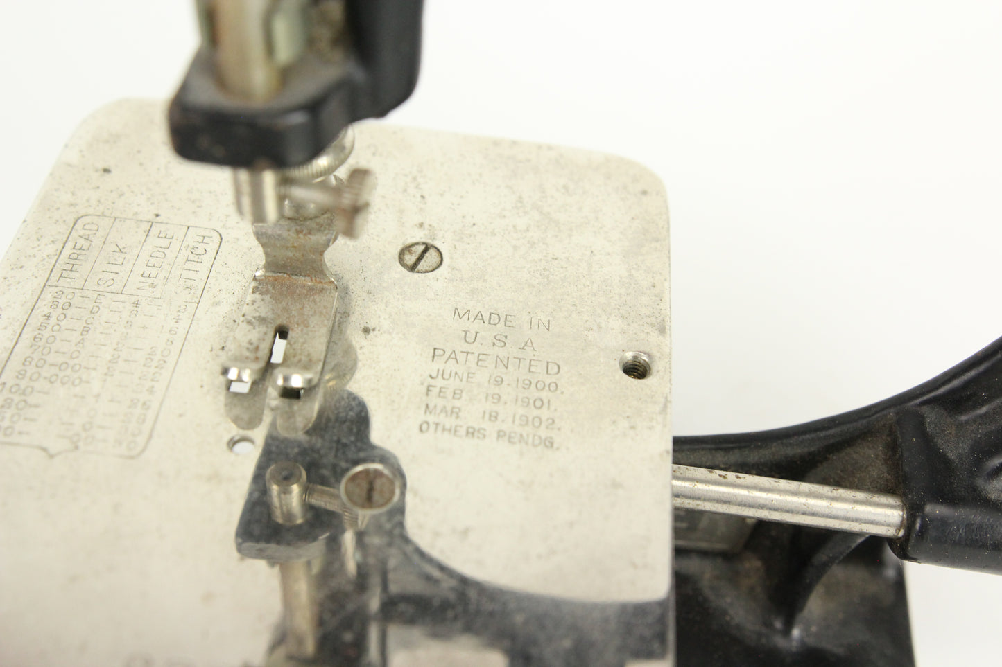 Antique Spenser Miniature Sewing Machine, Boston, Mass - Patented 1902