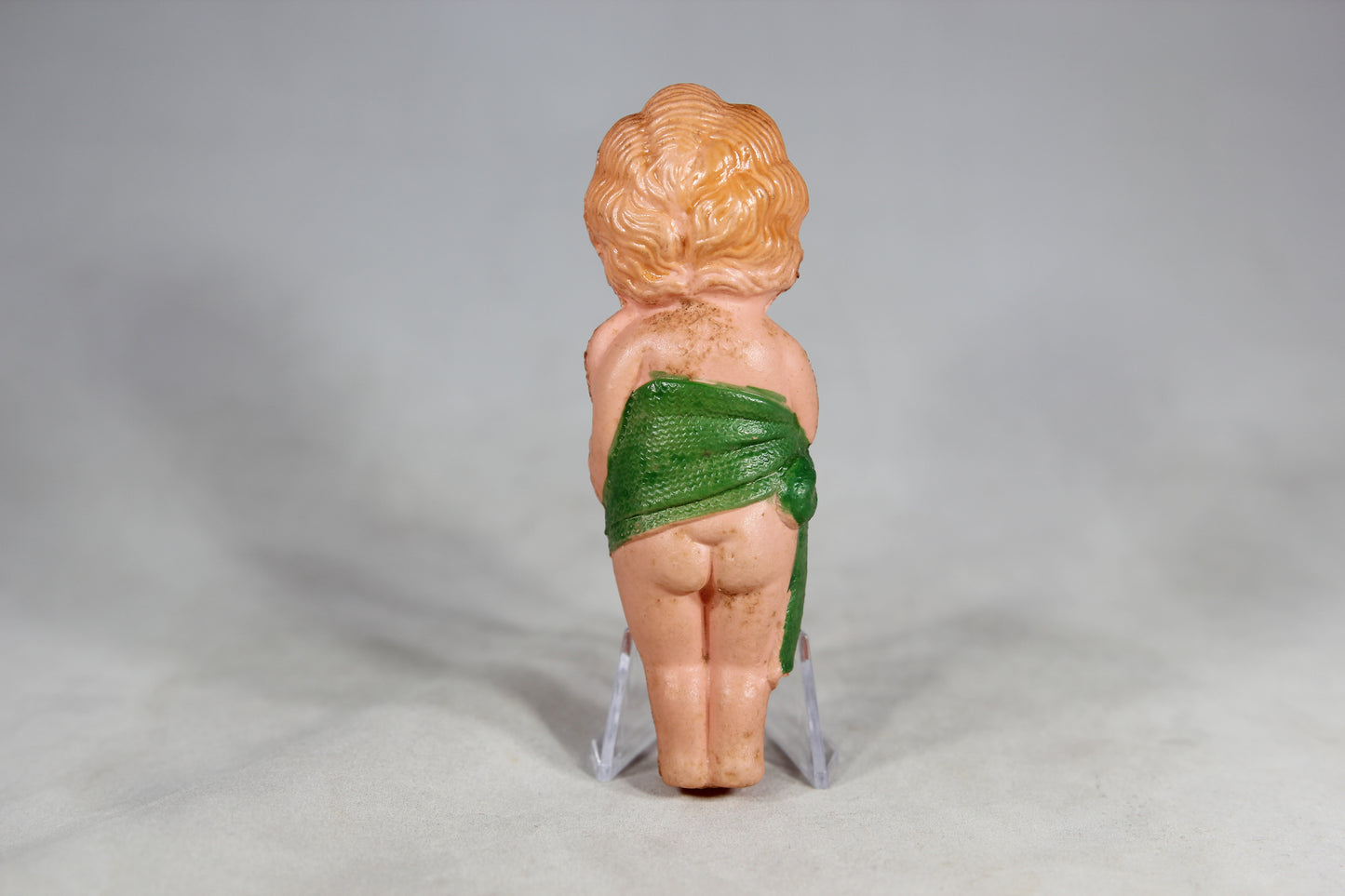 Handpainted Celluloid Flapper Kewpie Doll with Violin Made in Japan, 4.5"