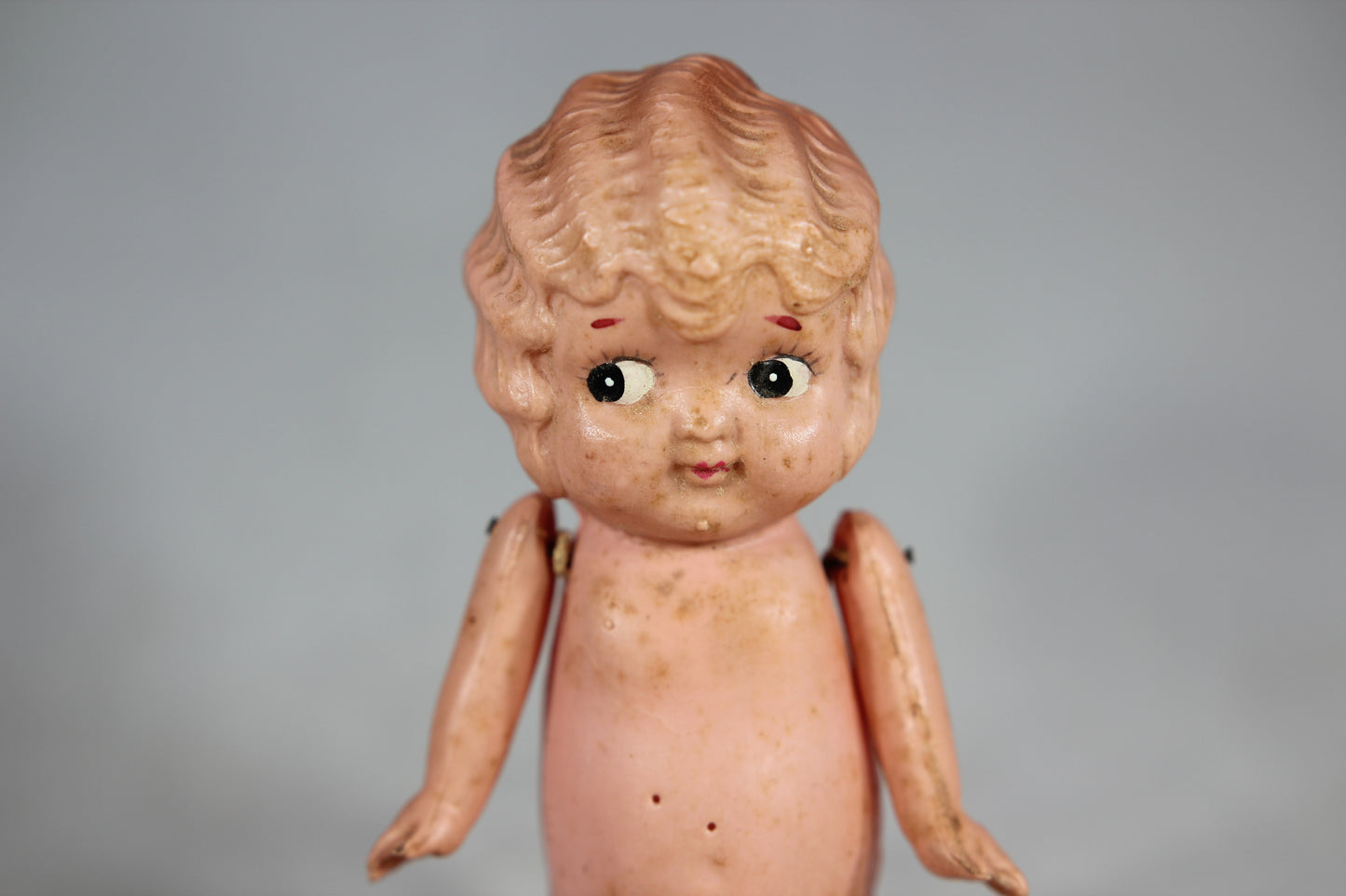 Handpainted Celluloid Flapper Kewpie Doll Made in Japan, 5"