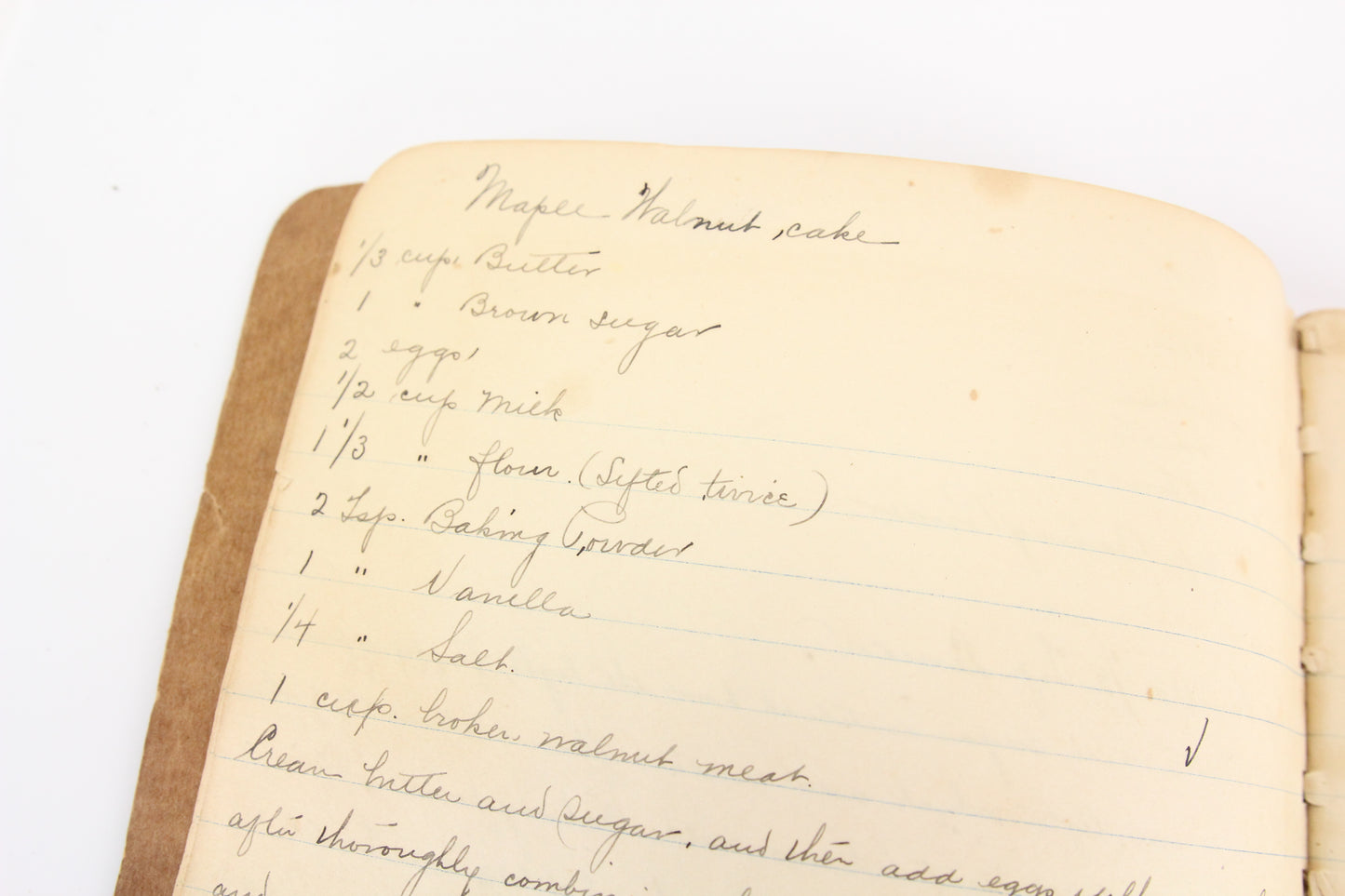 Antique Handwritten Recipe Cookbook Baking and Scrapbook, Circa 1890