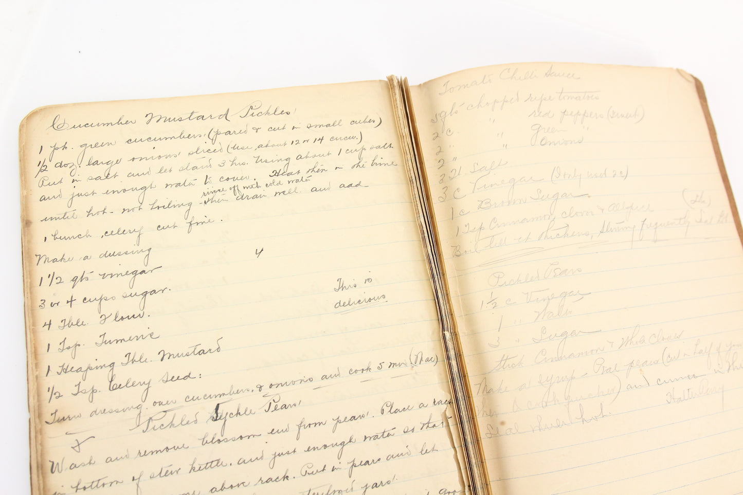 Antique Handwritten Recipe Cookbook Baking and Scrapbook, Circa 1890
