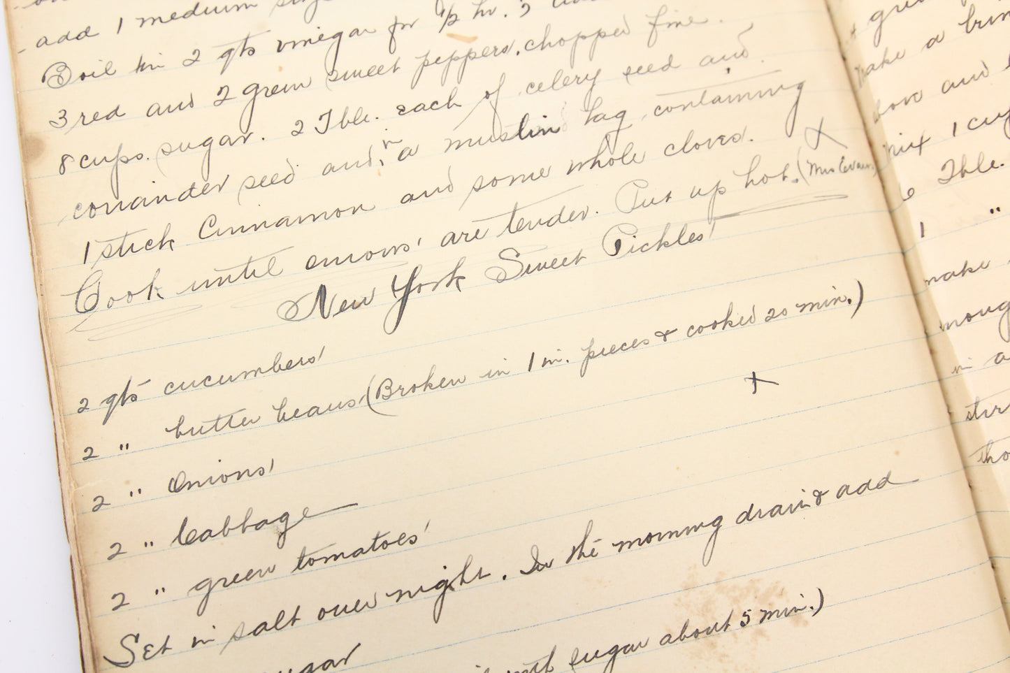 Antique Handwritten Recipe Cookbook Baking and Scrapbook, Circa 1890