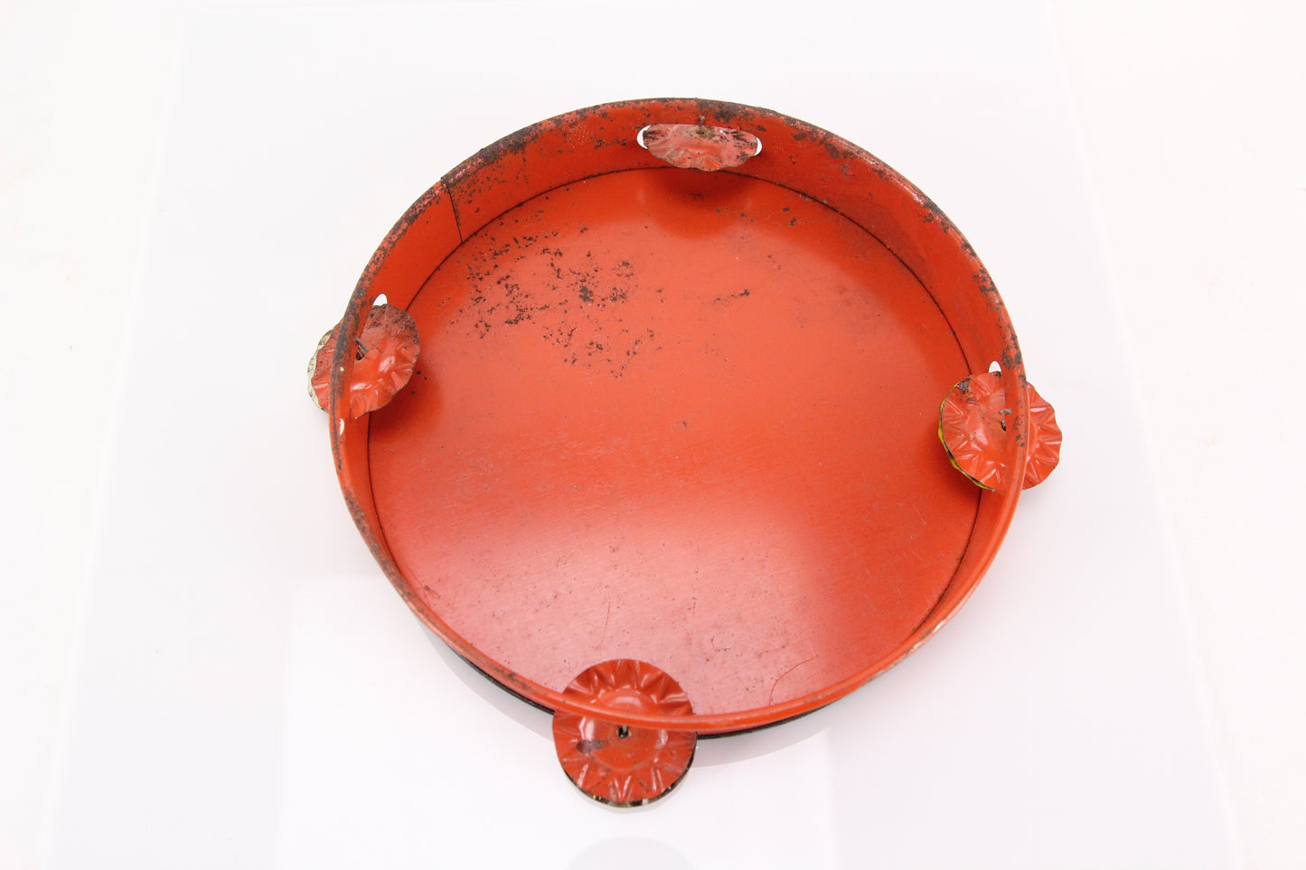 Vintage Halloween Witch Dancing Devils Hat Tin Lithograph Tambourine by T. Cohn