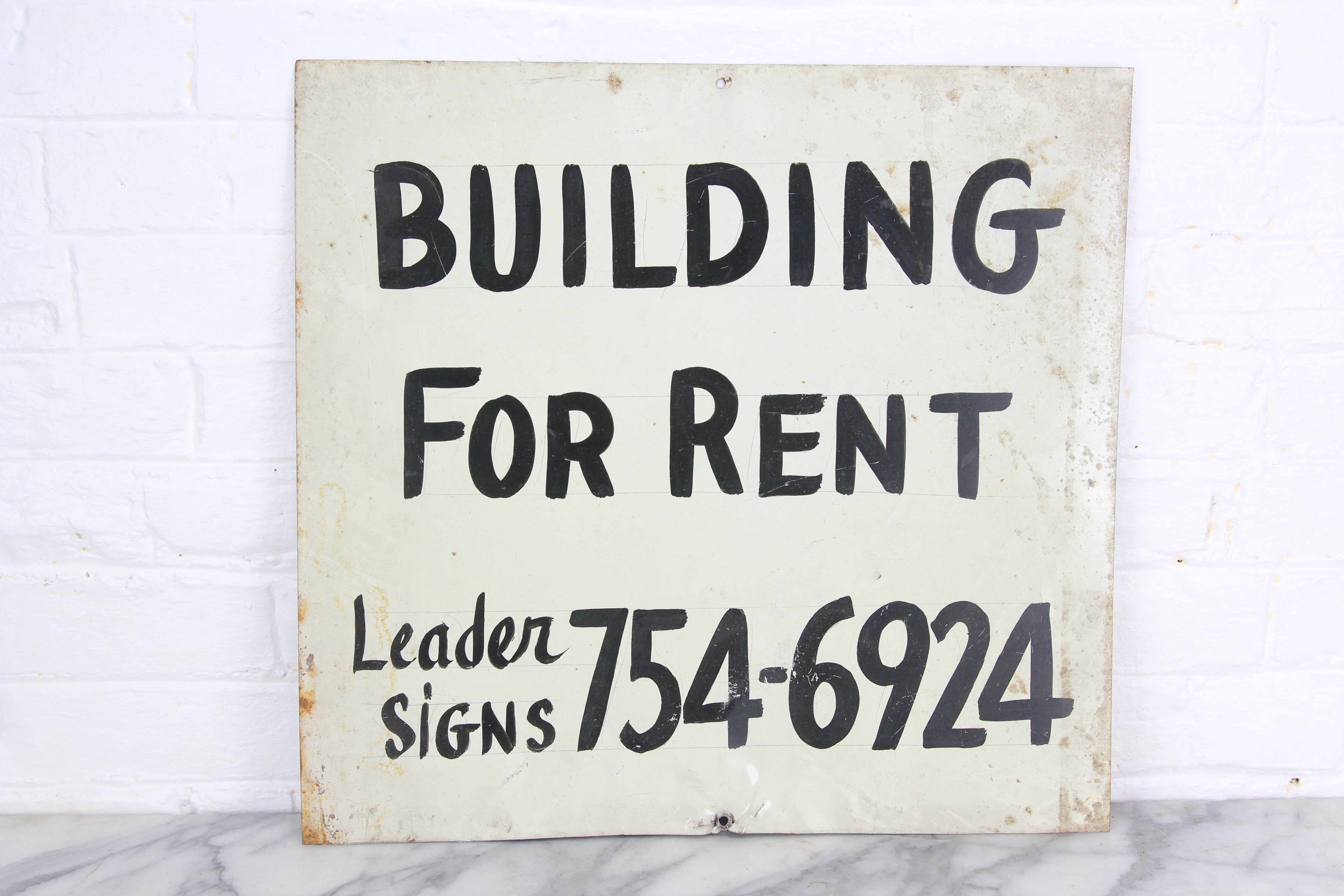 Building for Rent, Handpainted Metal Sign by Leader Signs, Worcester ...