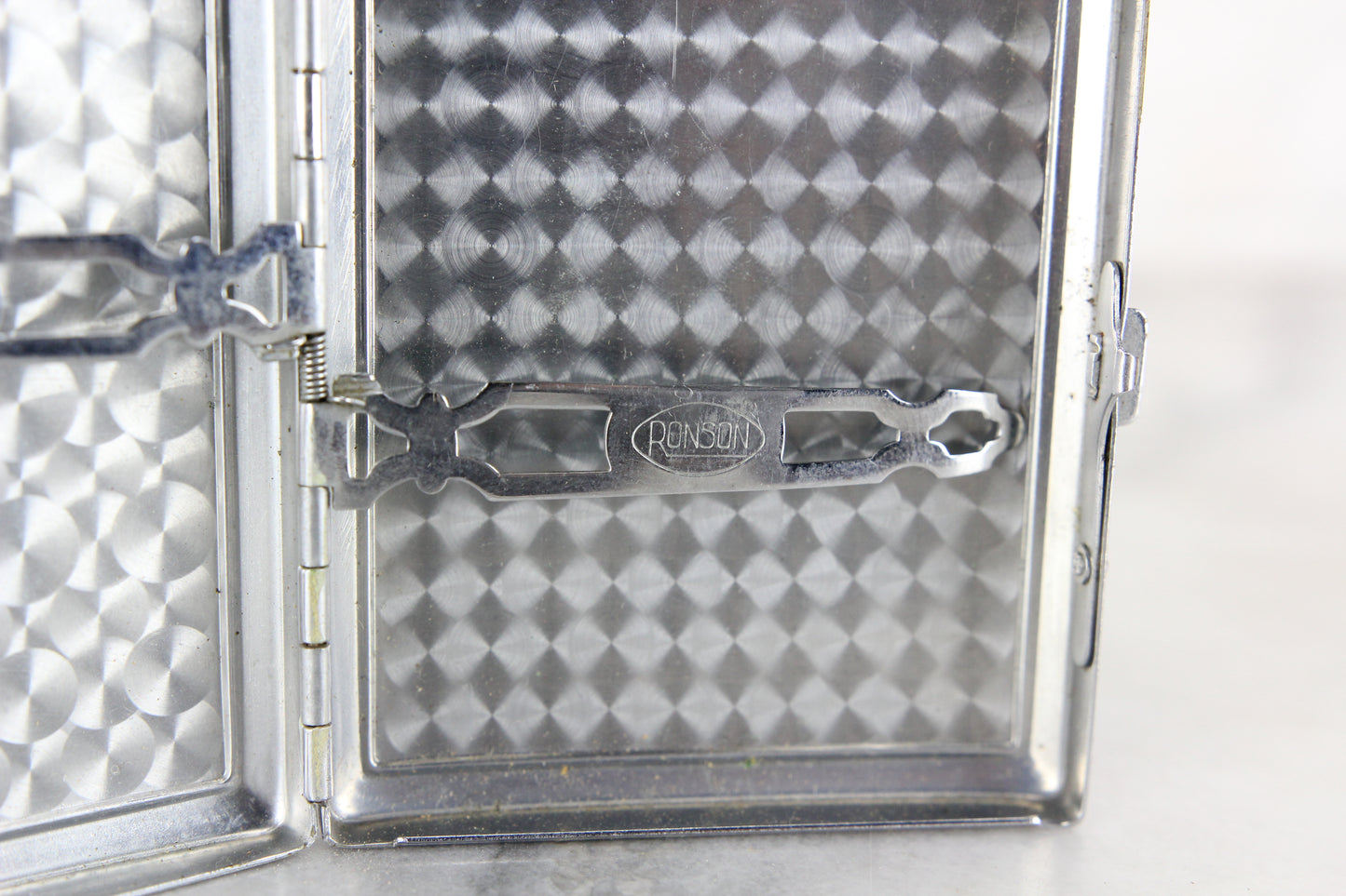 Ronson "MASTERCASE" Cigarette Case with Lighter, Engraved Lea