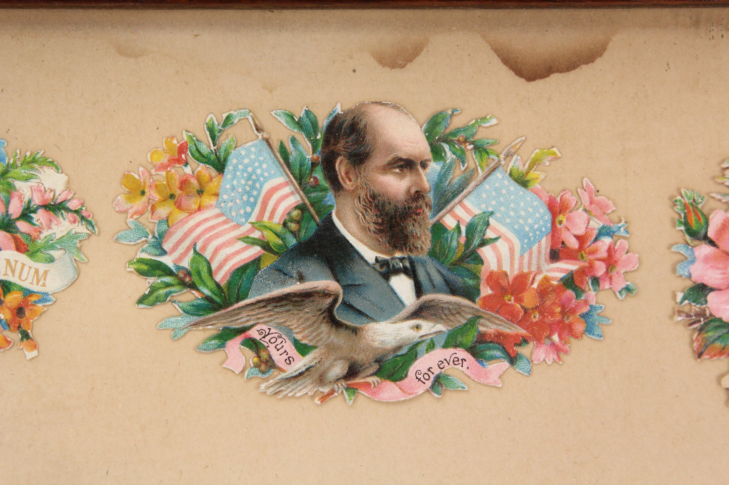 Antique Framed Washington DC Landmark Die Cuts and Presidential Valentines