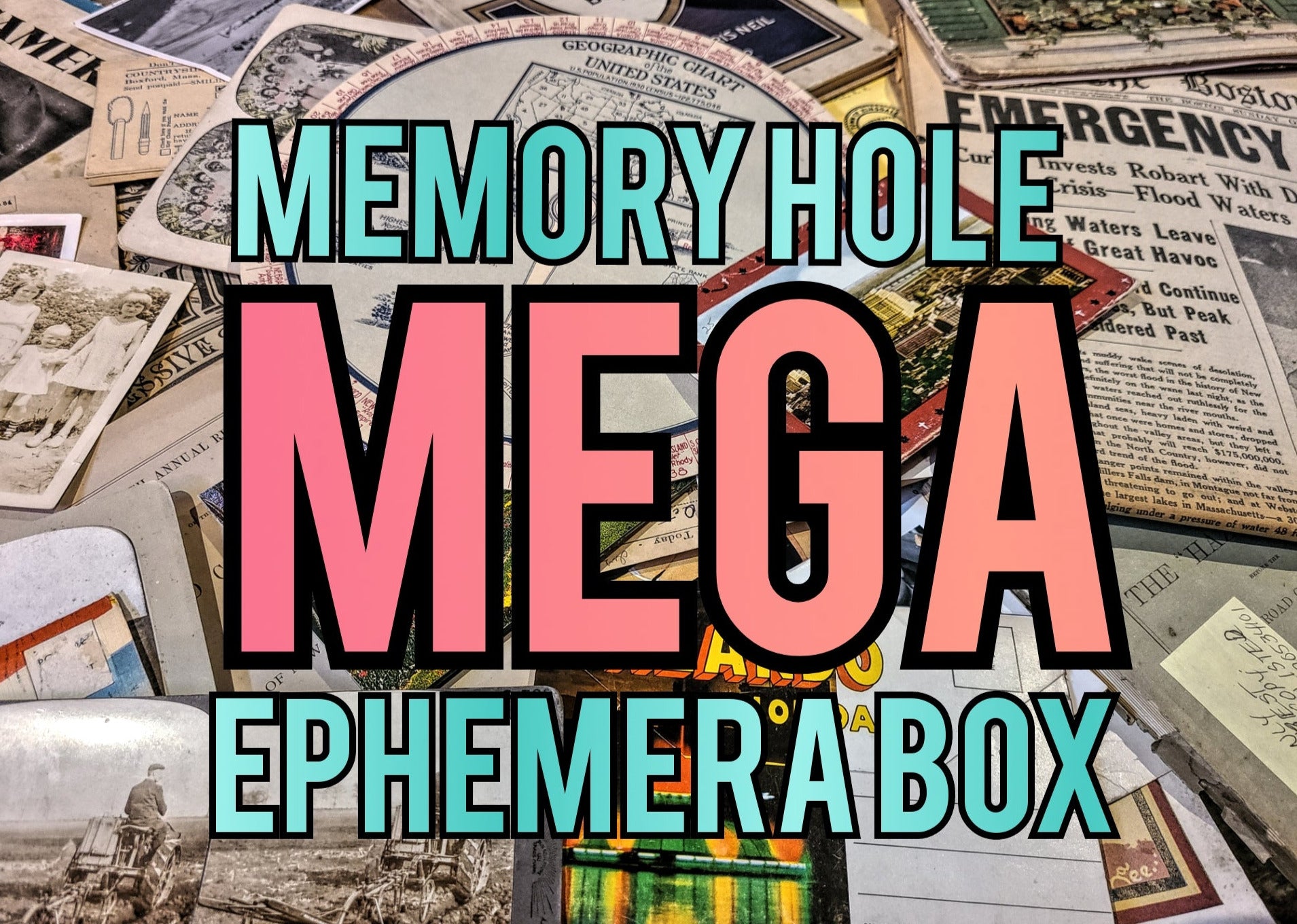 MEGA Ephemera Box - Huge Assortment of Mixed Antique Paper for Scrapbo ...